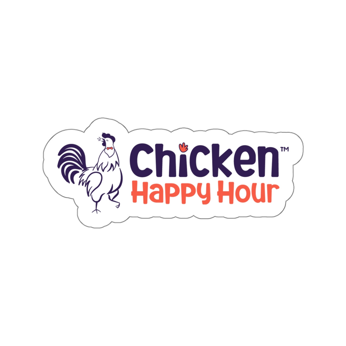 Chicken Happy Hour Logo Sticker