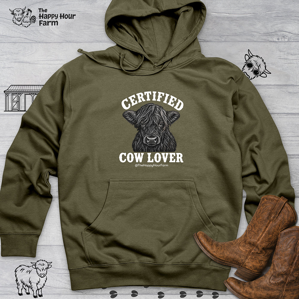 Certified Cow Lover Hooded Sweatshirt