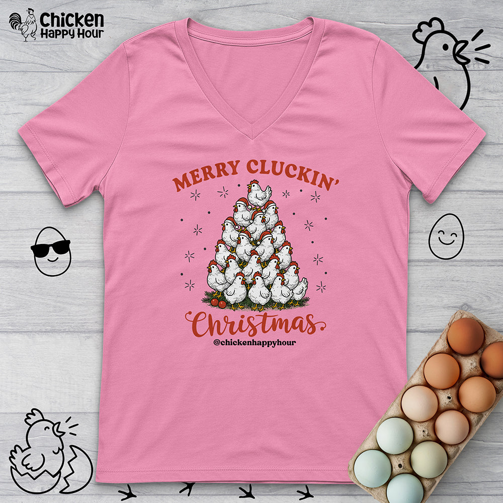 Merry Cluckin' V-Neck Tee