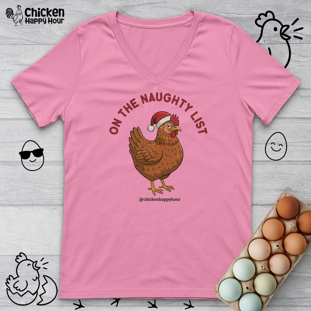 On the Naughty List V-Neck Tee