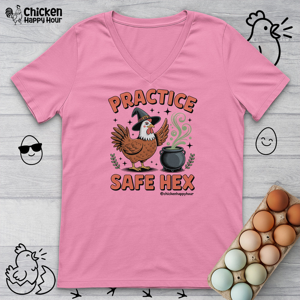 Practice Safe Hex V-Neck Tee