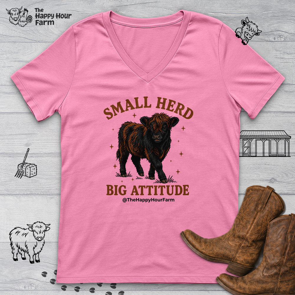 Small Herd Big Attitude V-Neck Tee