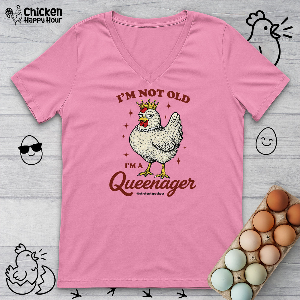 Queenager V-Neck Tee