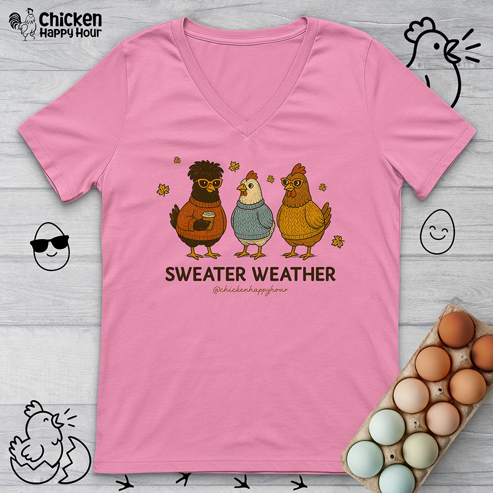 Sweater Weather V-Neck Tee