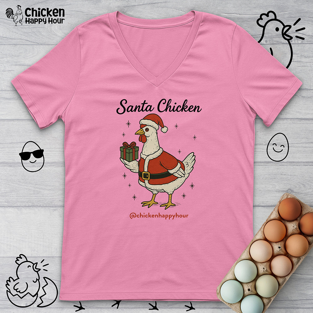 Santa Chicken V-Neck Tee
