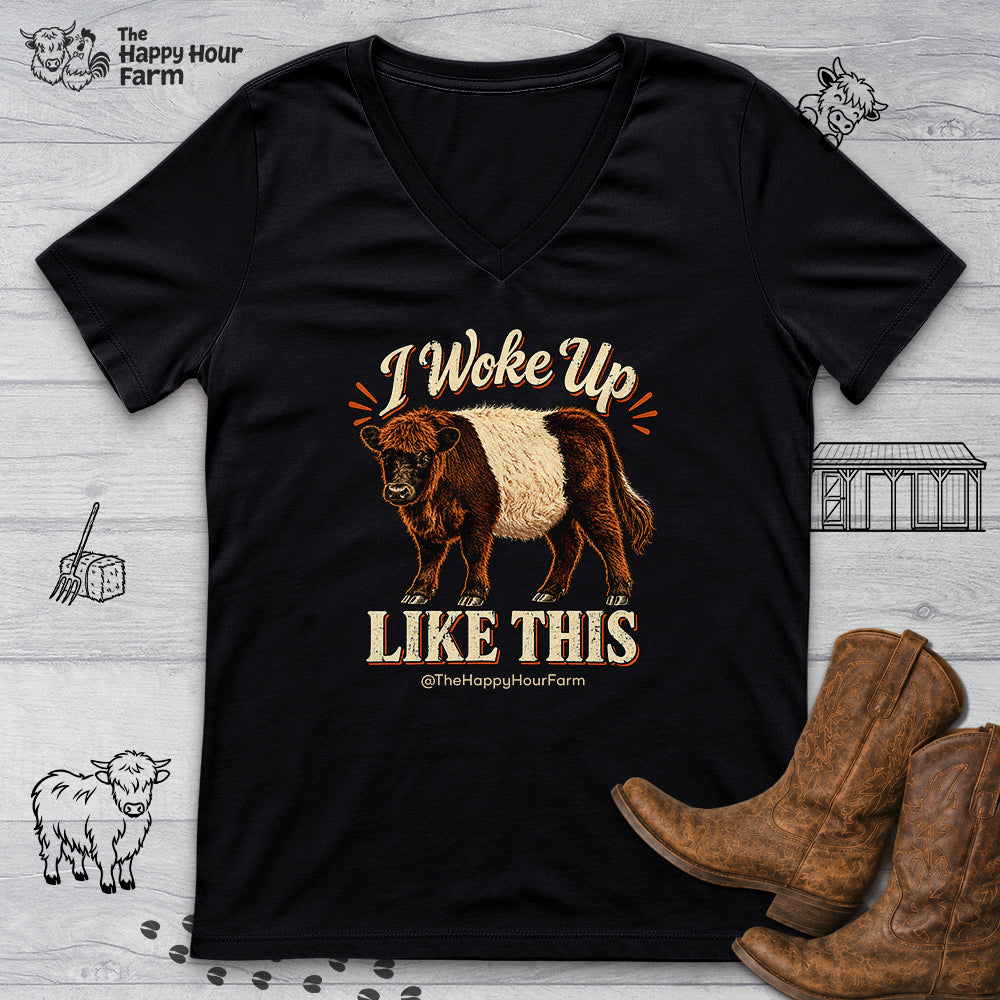 I Woke Up LIKE THIS V-Neck Tee