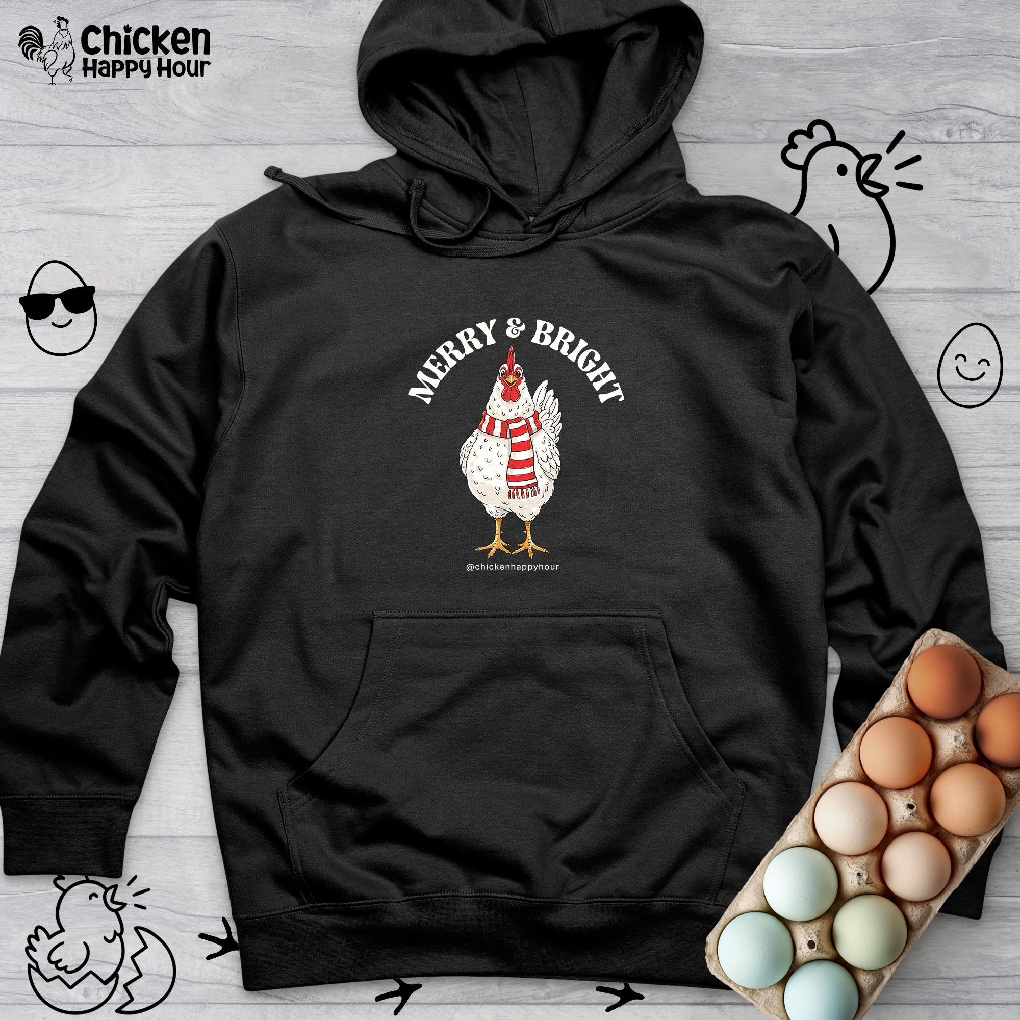 Merry & Bright Hooded Sweatshirt