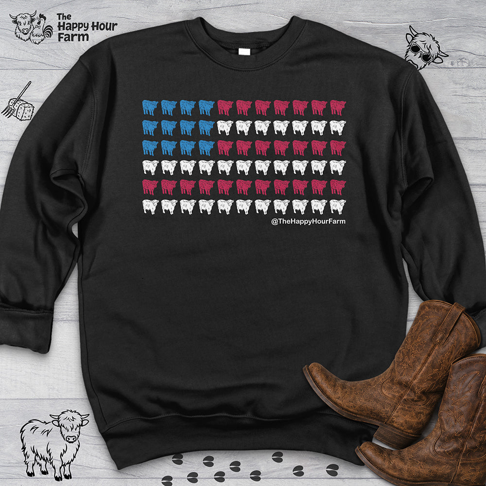American Flag Cows Sweatshirt