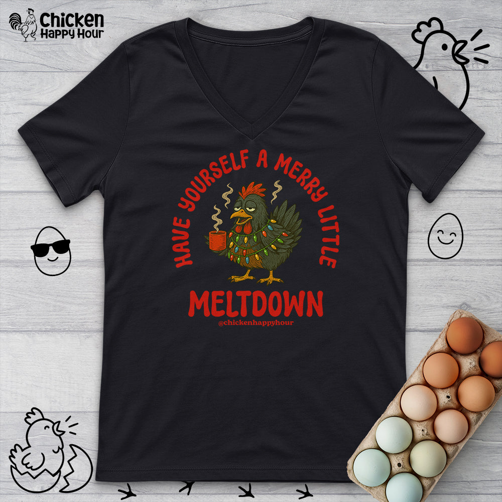 Have Yourself A Merry Little Meltdown V-Neck Tee