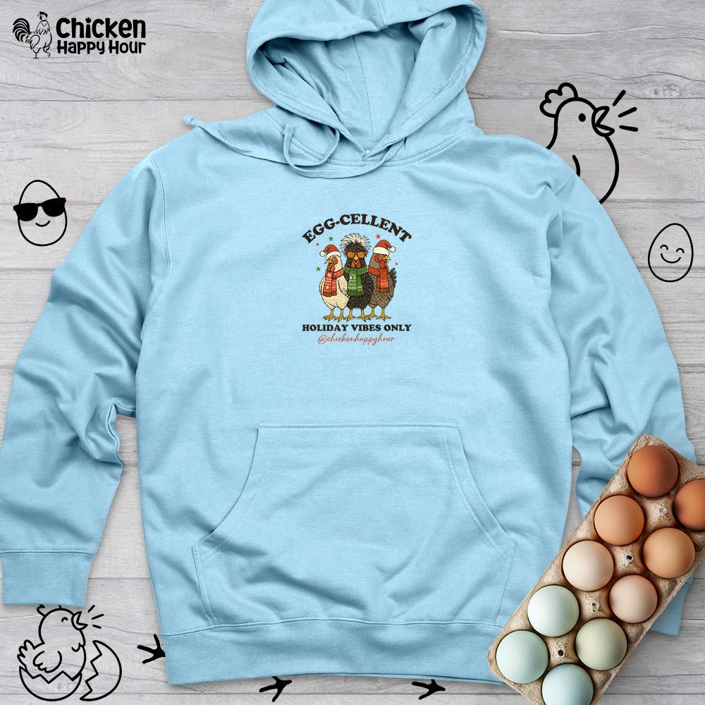 Egg-Cellent Holiday Vibes Only Hooded Sweatshirt