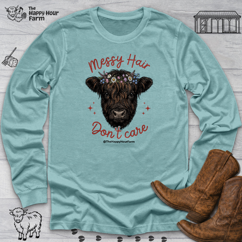 Messy Hair, Don't Care Long Sleeve