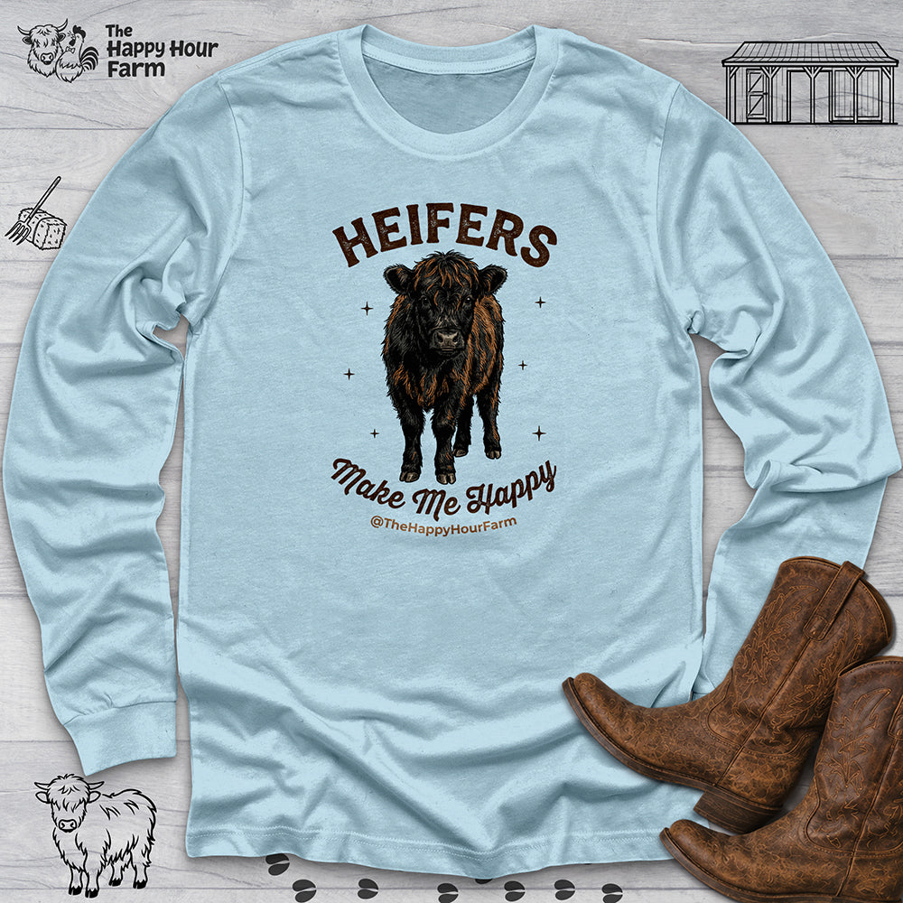 Heifers Make Me Happy Long Sleeve