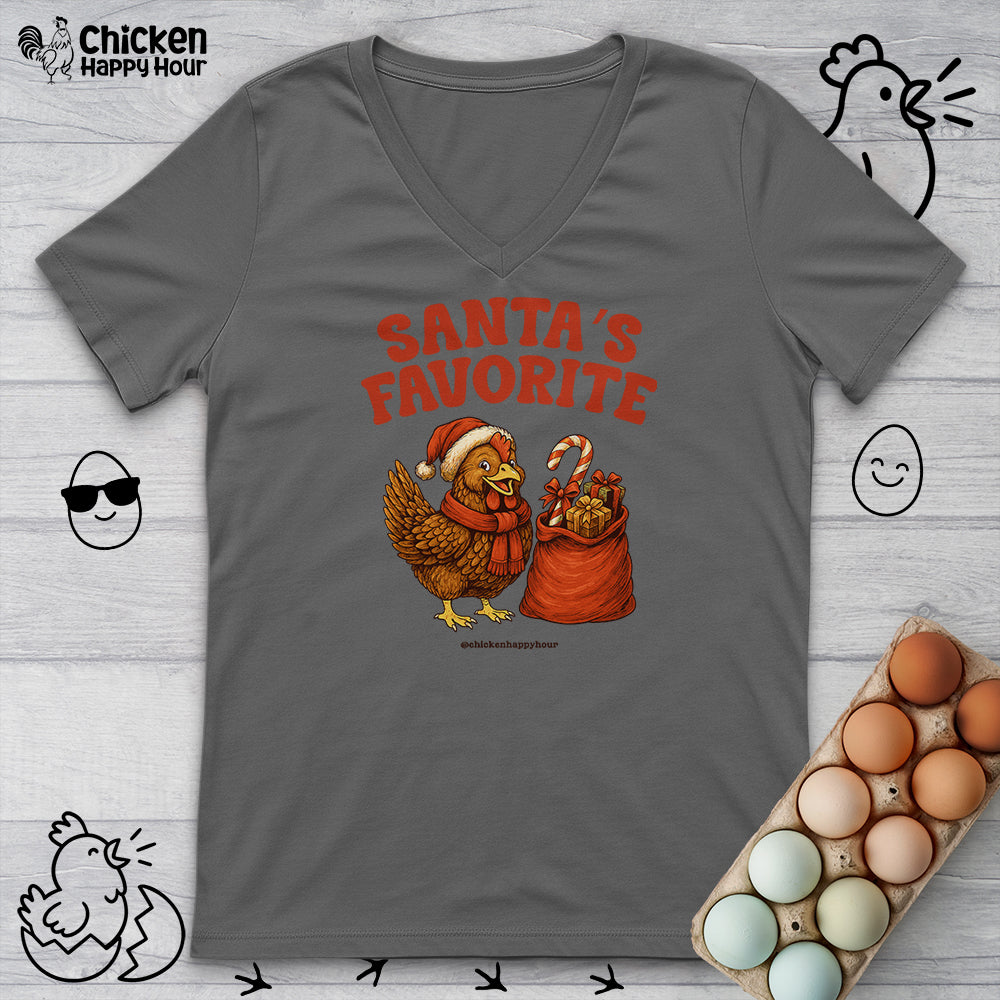 Santa’s Favorite V-Neck Tee