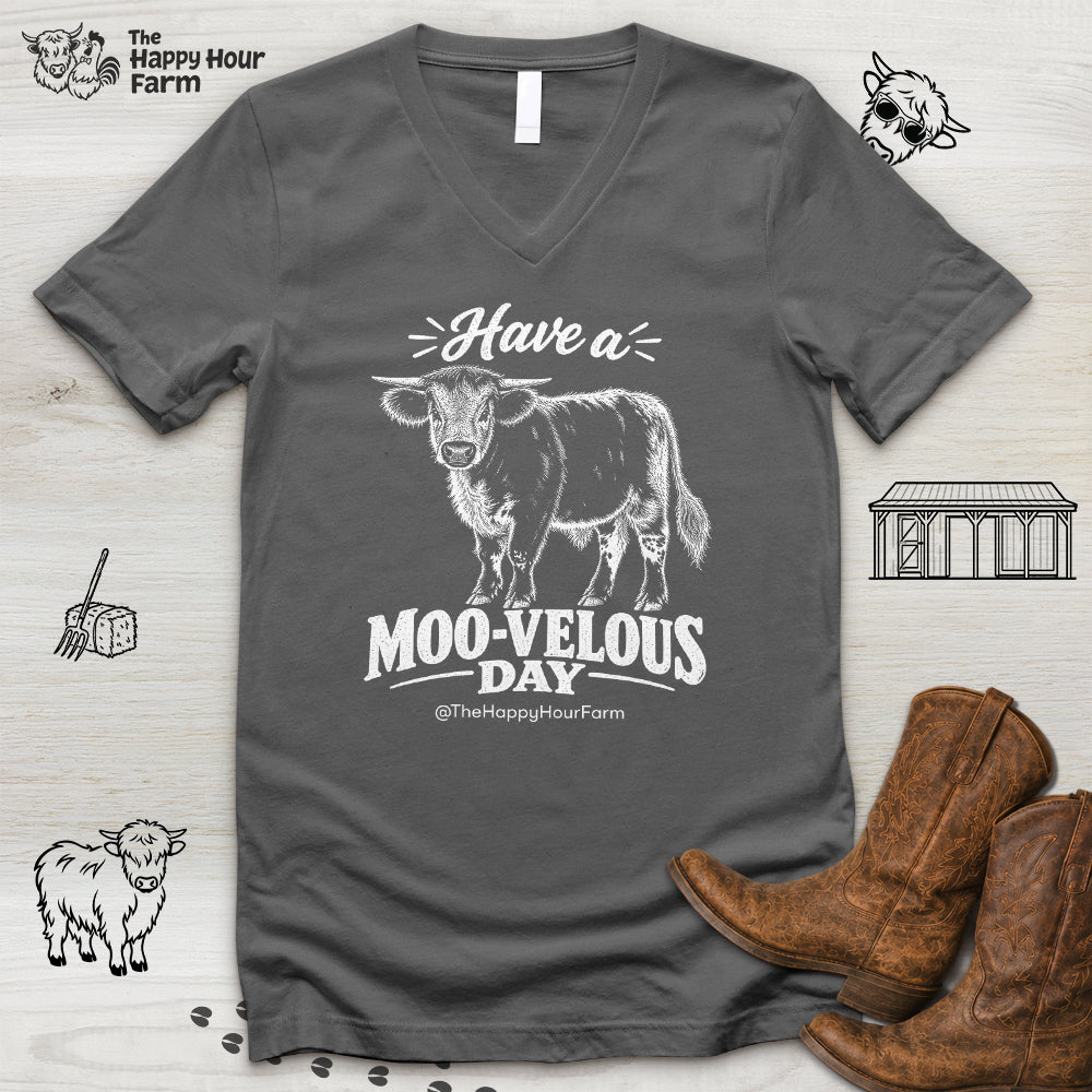 Have a MOO-VELOUS Day V-Neck Tee