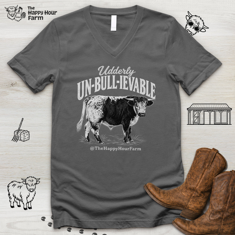 Udderly UN-BULL-IEVABLE V-Neck Tee