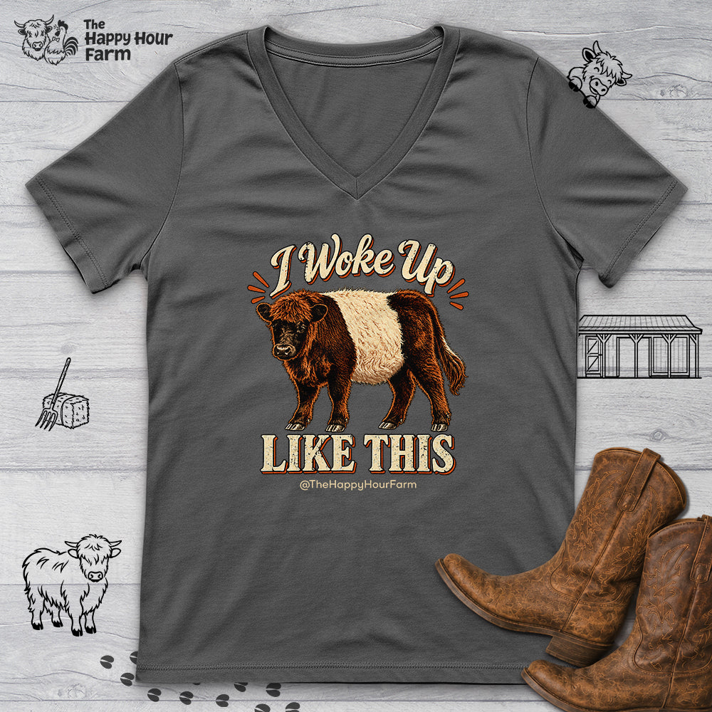 I Woke Up LIKE THIS V-Neck Tee