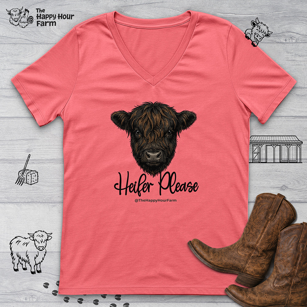 Heifer Please V-Neck Tee