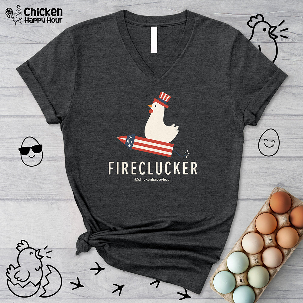 FIRECLUCKER V-Neck Tee