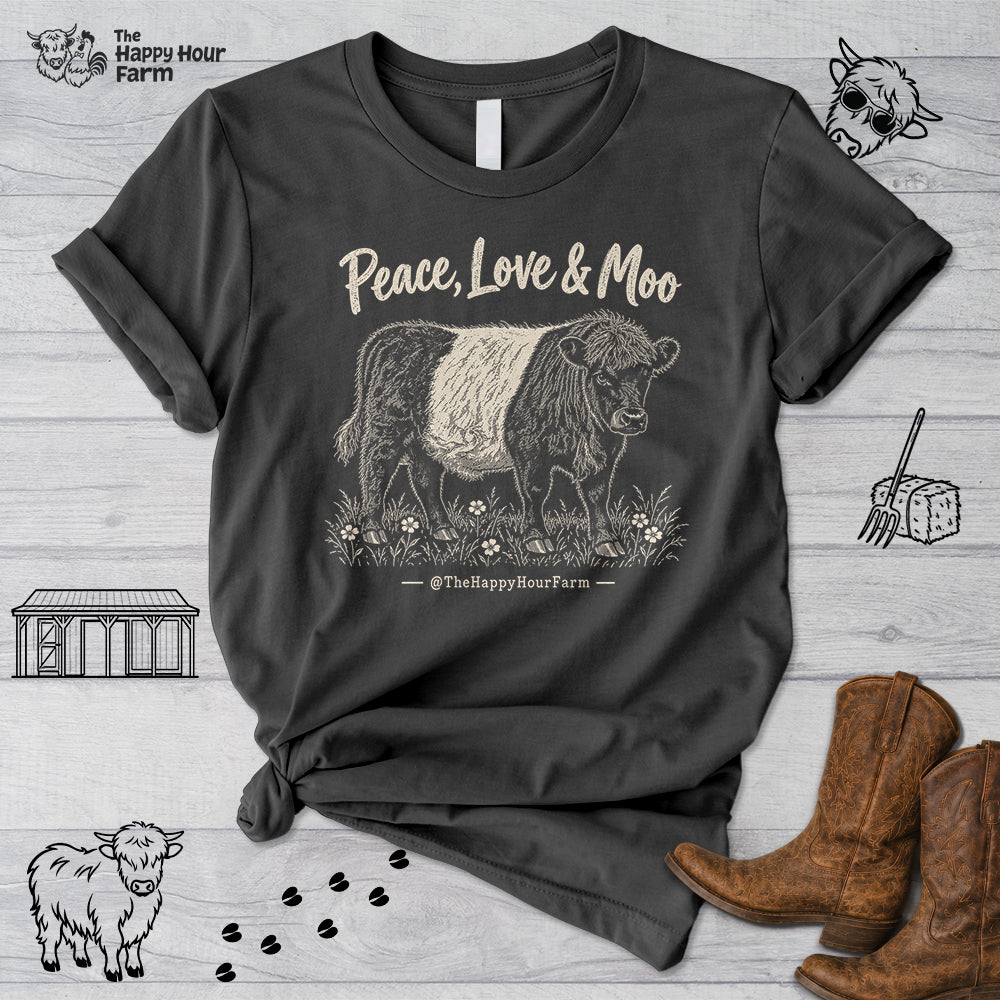 Peace, Love & Moo Unisex Tee