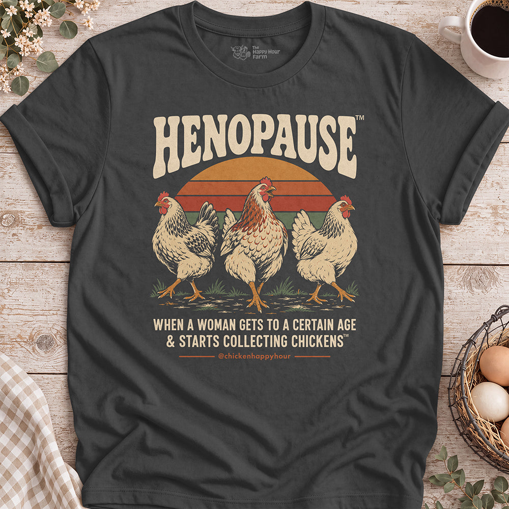 Henopause® – Retro Flock Era Unisex Tee