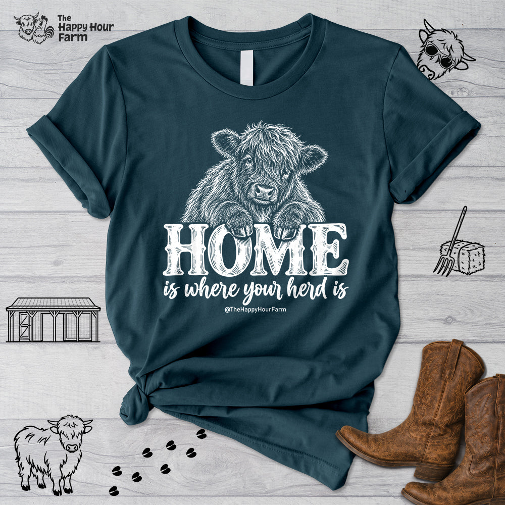 Home Is Where Your Herd Is Unisex Tee