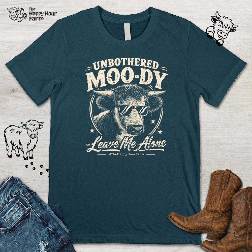 Unbothered Moo-Dy Leave Me Alone Unisex Tee