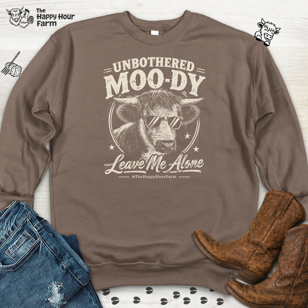 Unbothered Moo-Dy Leave Me Alone Sweatshirt