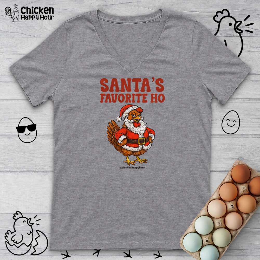 Santa’s Favorite Ho V-Neck Tee