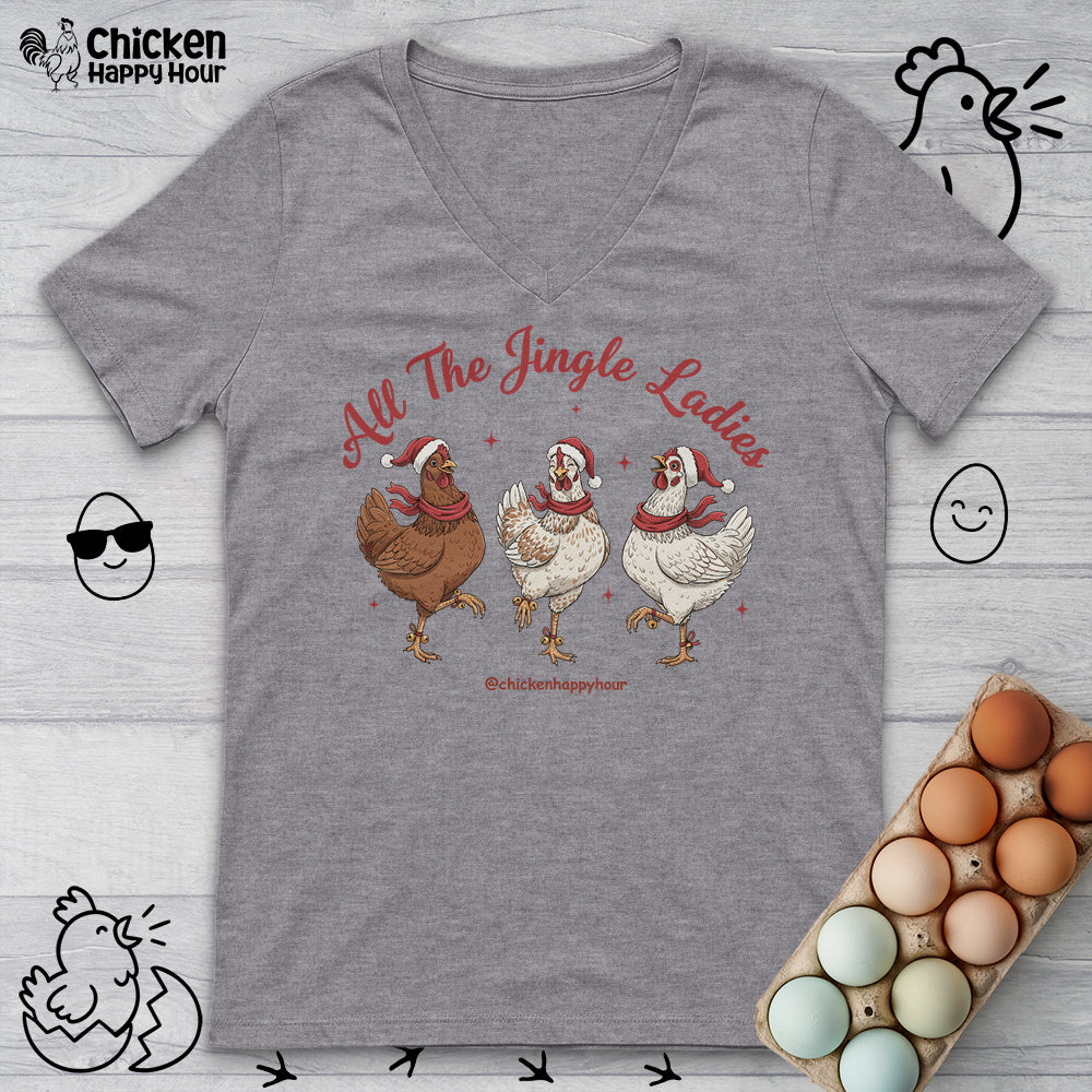 All the Jingle Ladies V-Neck Tee