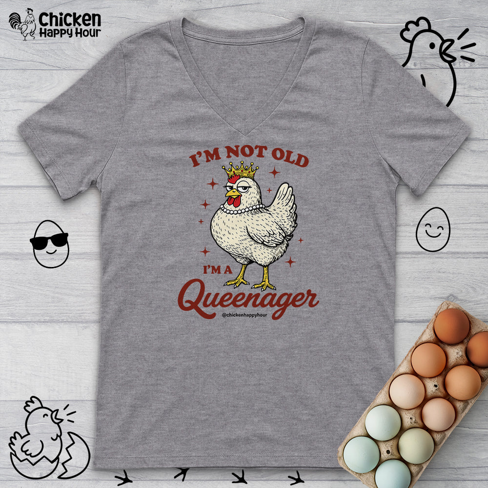 Queenager V-Neck Tee