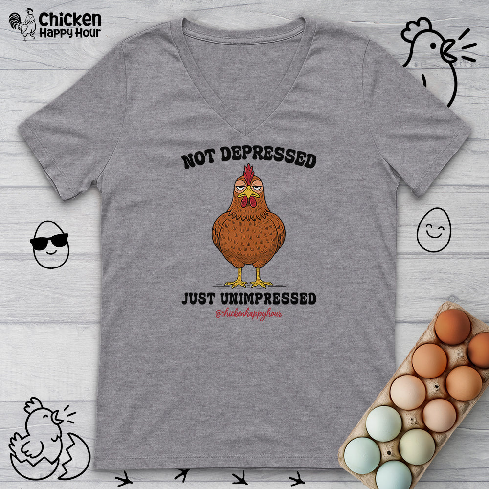 Not Depressed V-Neck Tee
