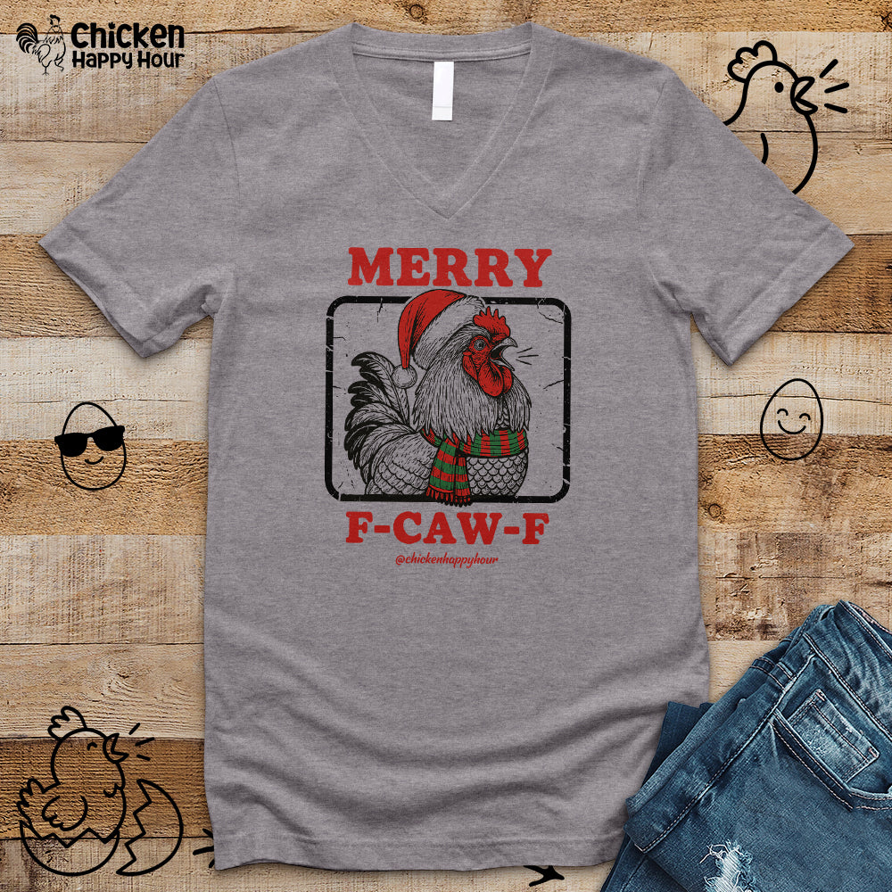 Merry F-Caw-F V-Neck Tee