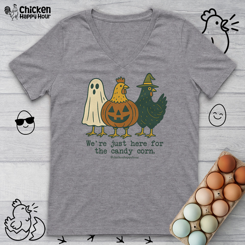 We're Just Here for the Candy Corn V-Neck Tee