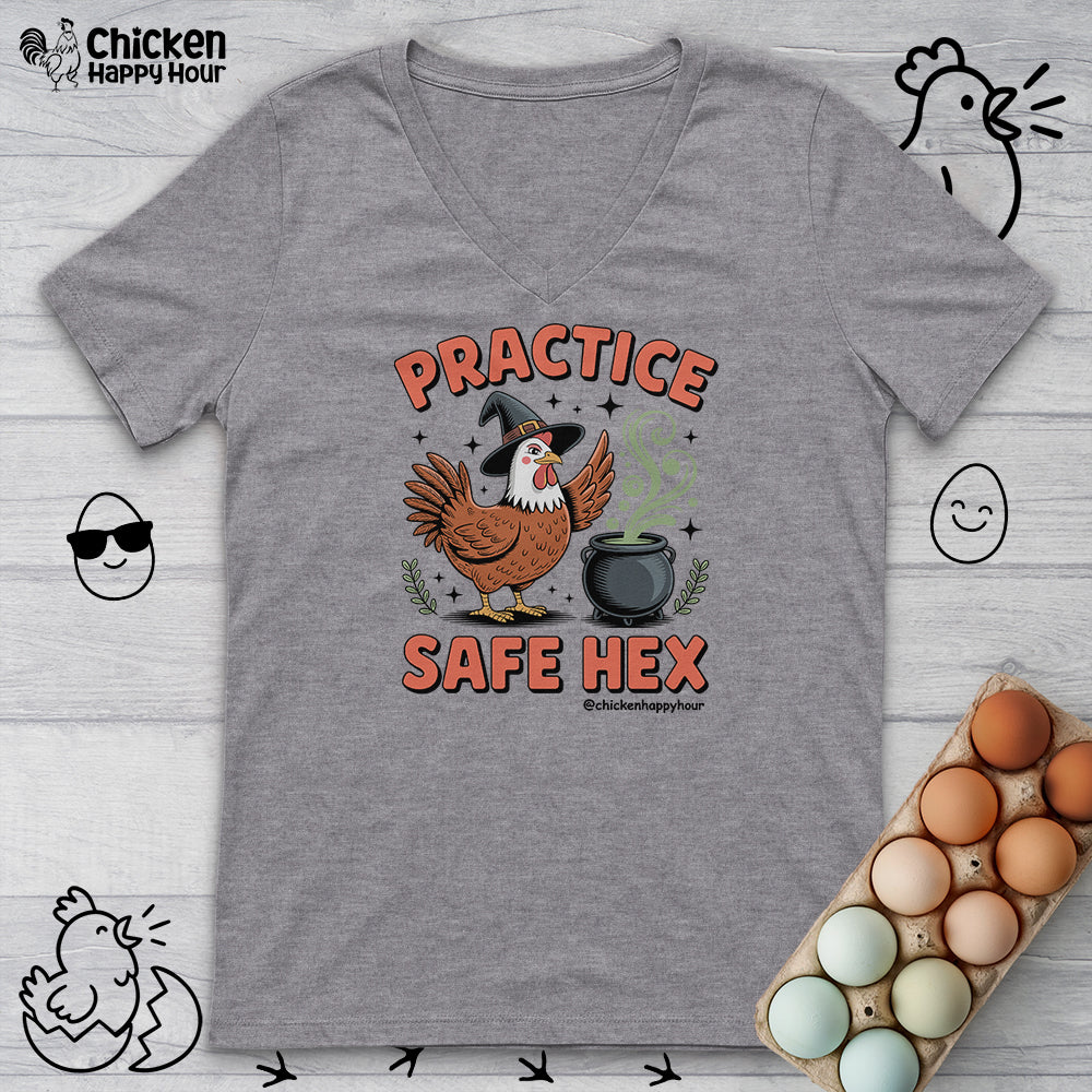 Practice Safe Hex V-Neck Tee