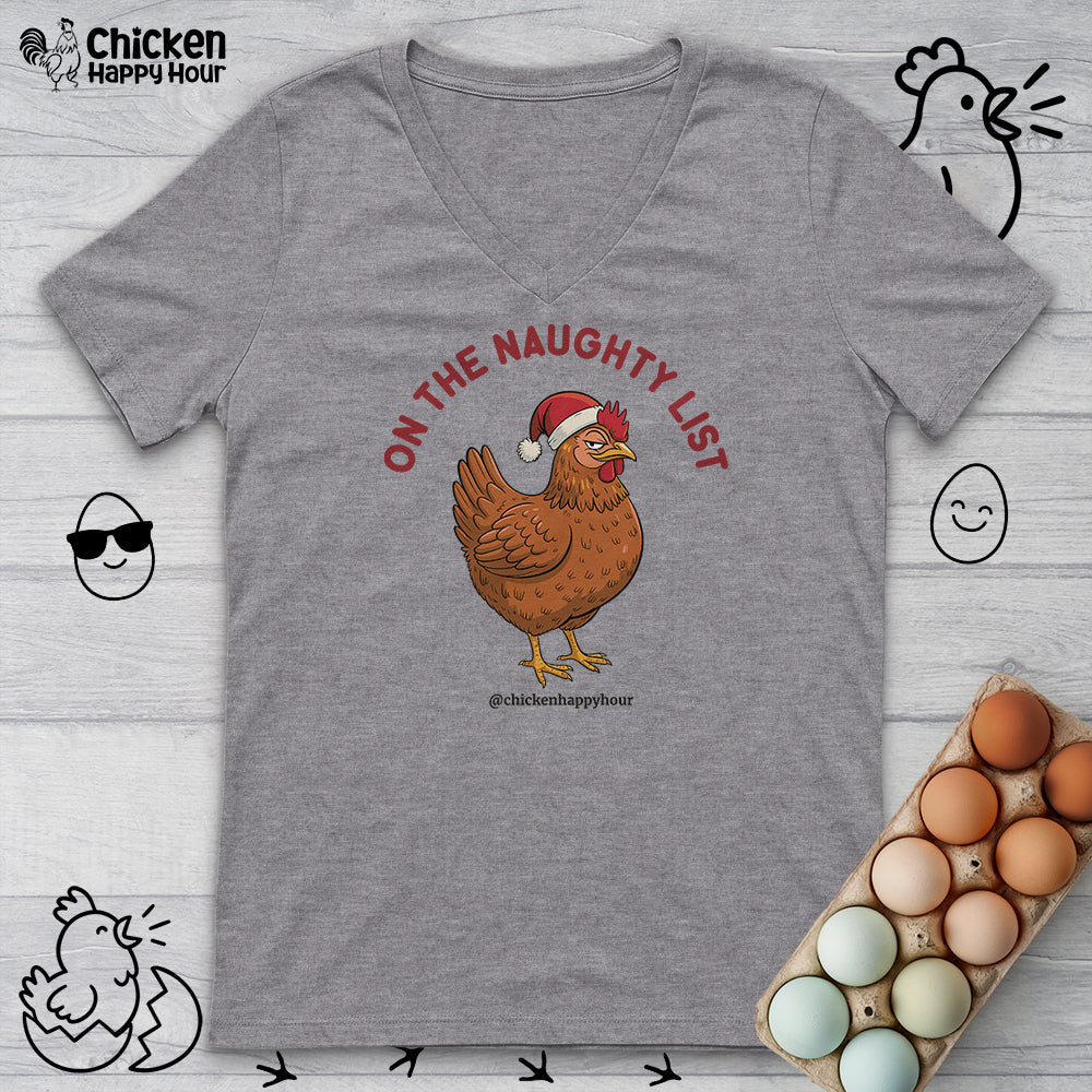 On the Naughty List V-Neck Tee