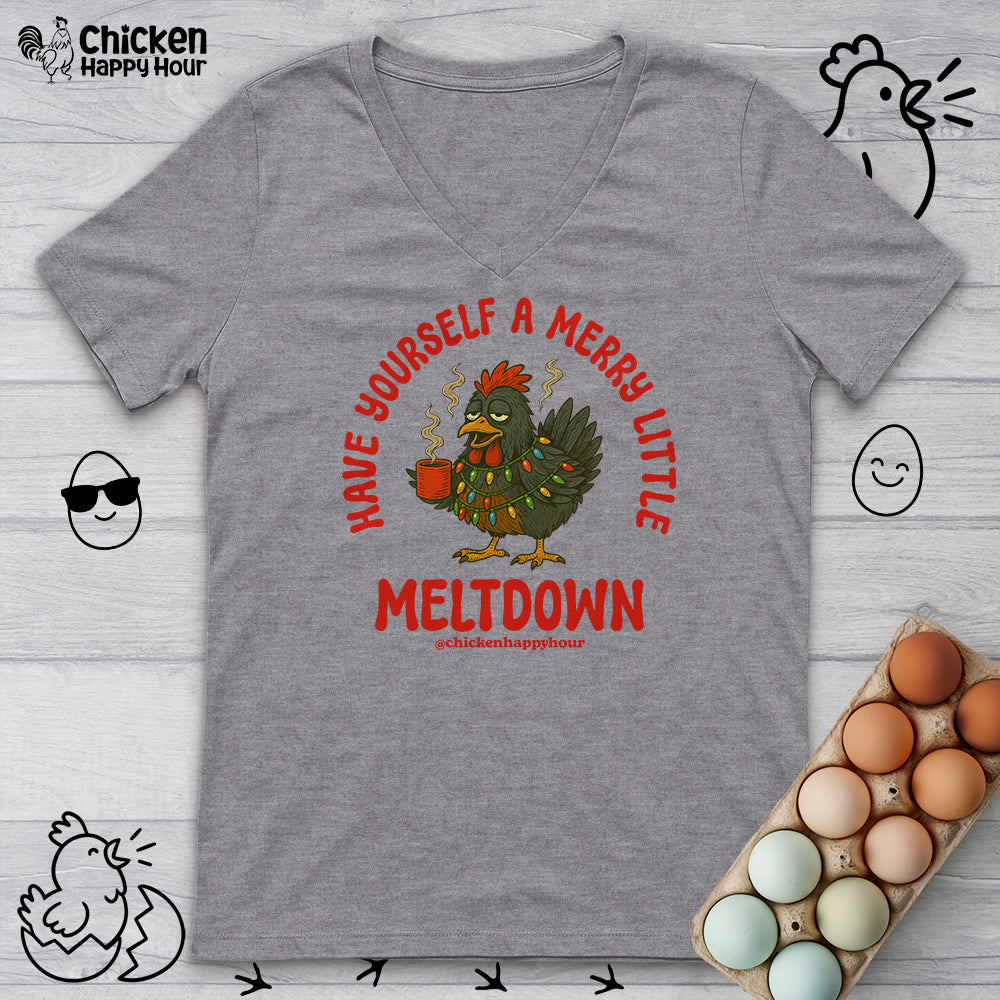 Have Yourself A Merry Little Meltdown V-Neck Tee