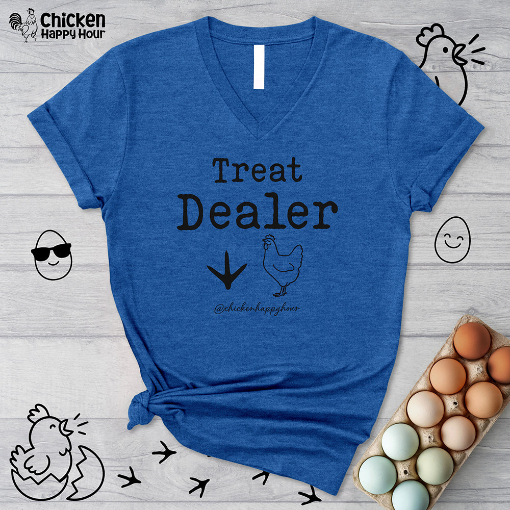 Treat Dealer with Chicken V-Neck Tee