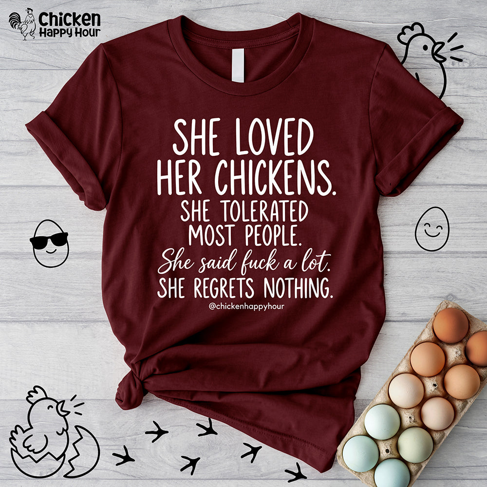 She Loved Her Chickens Unisex Tee