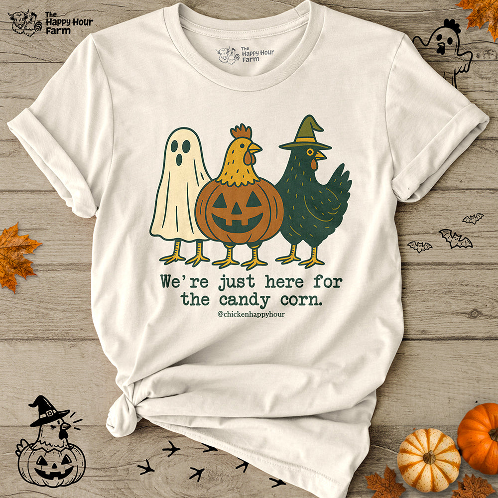 We're Just Here For the Candy Corn Unisex Tee
