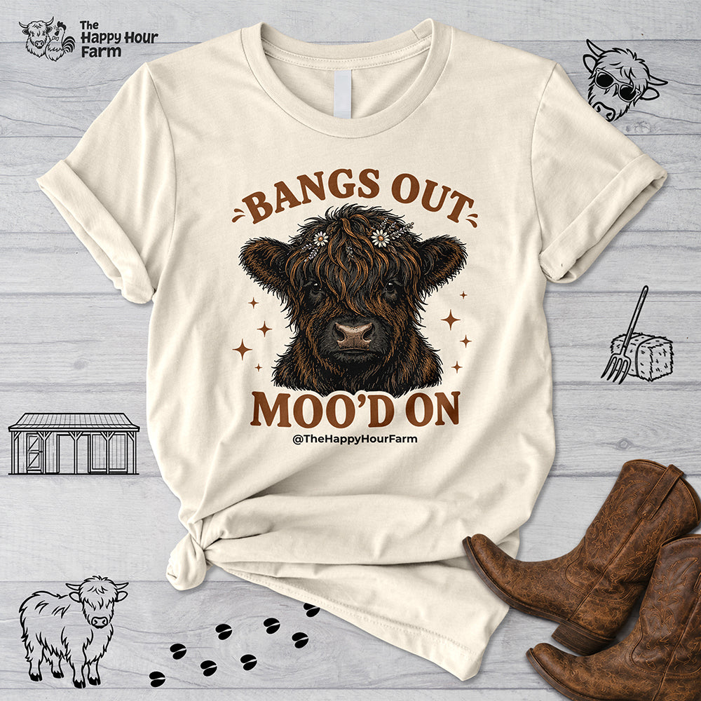 Bangs Out Moo'd On Unisex Tee