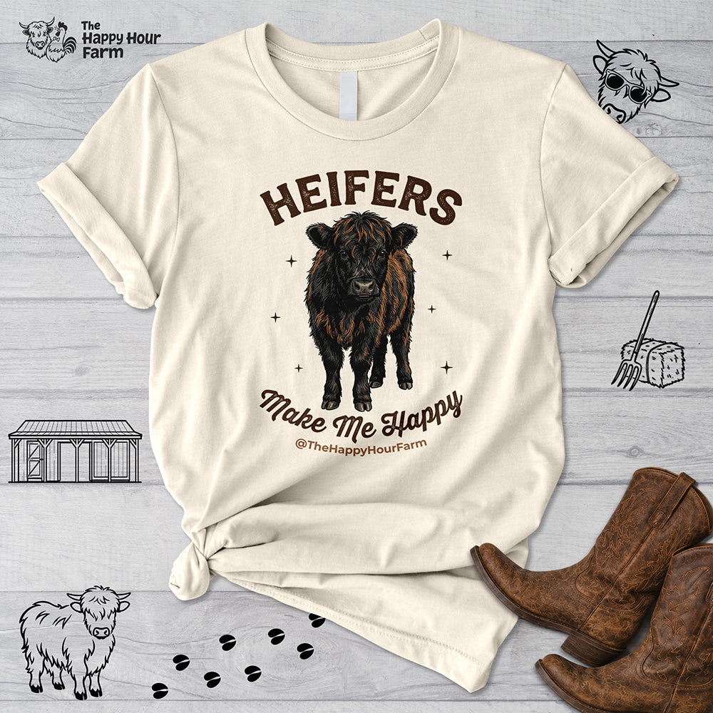 Heifers Make Me Happy Unisex Tee
