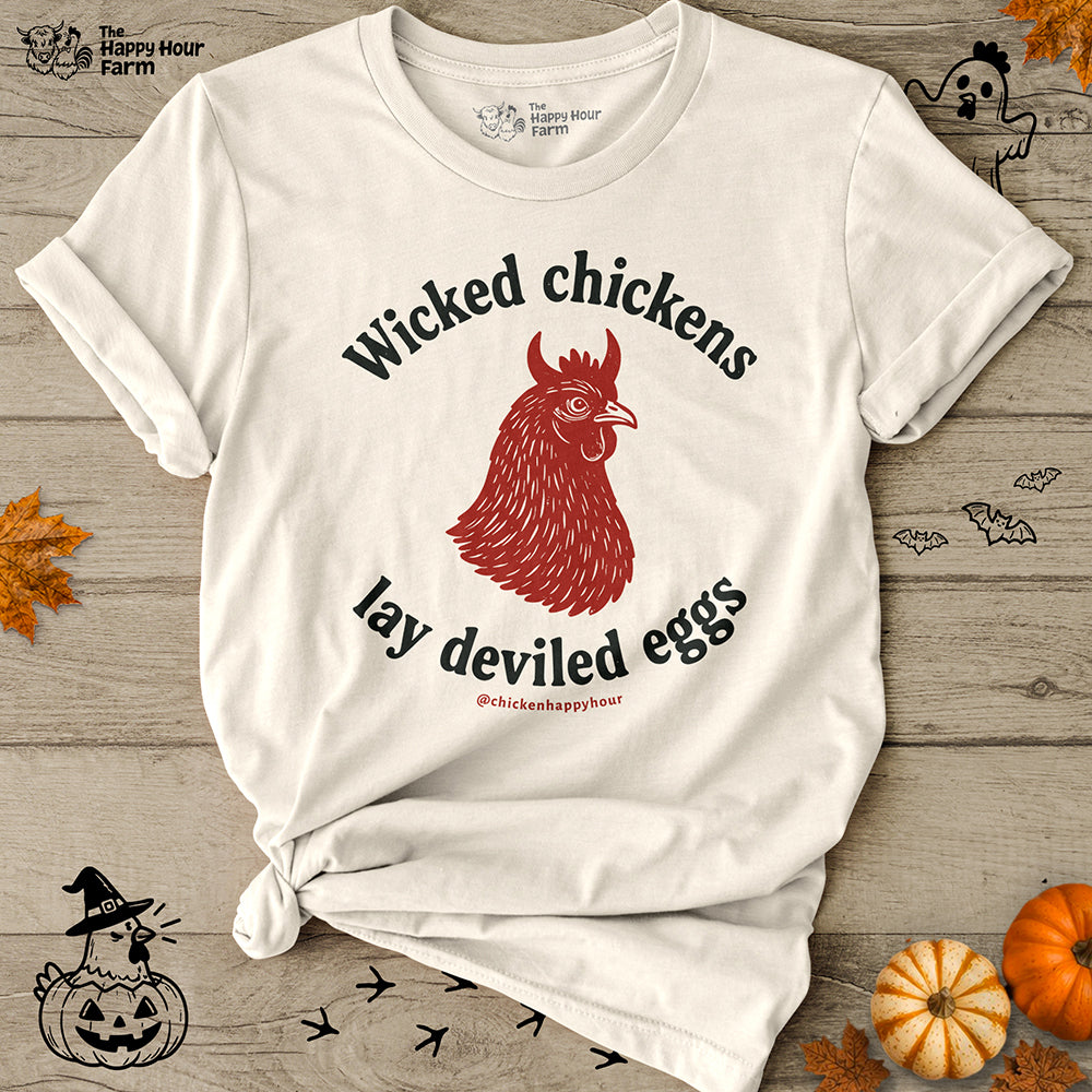 Wicked Chickens Lay Deviled Eggs Unisex Tee