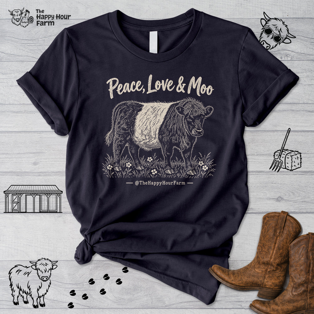 Peace, Love & Moo Unisex Tee
