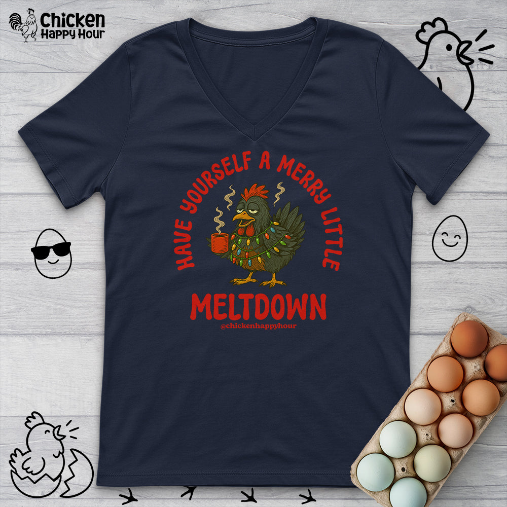 Have Yourself A Merry Little Meltdown V-Neck Tee
