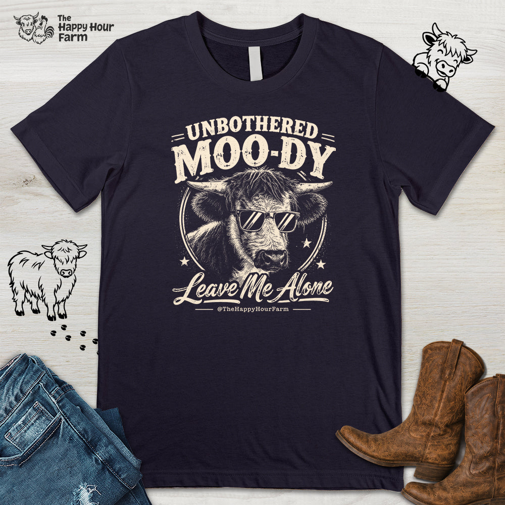 Unbothered Moo-Dy Leave Me Alone Unisex Tee