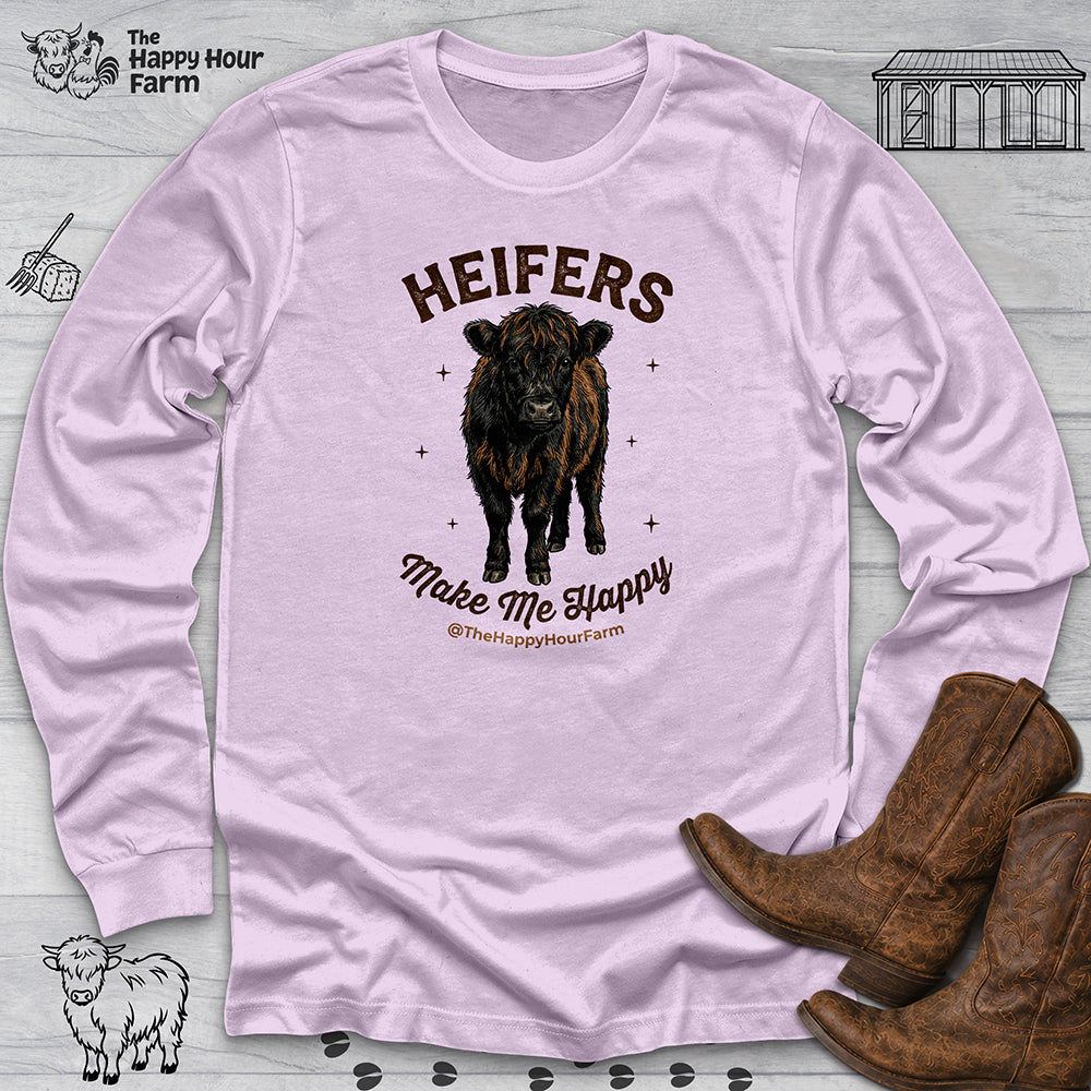 Heifers Make Me Happy Long Sleeve