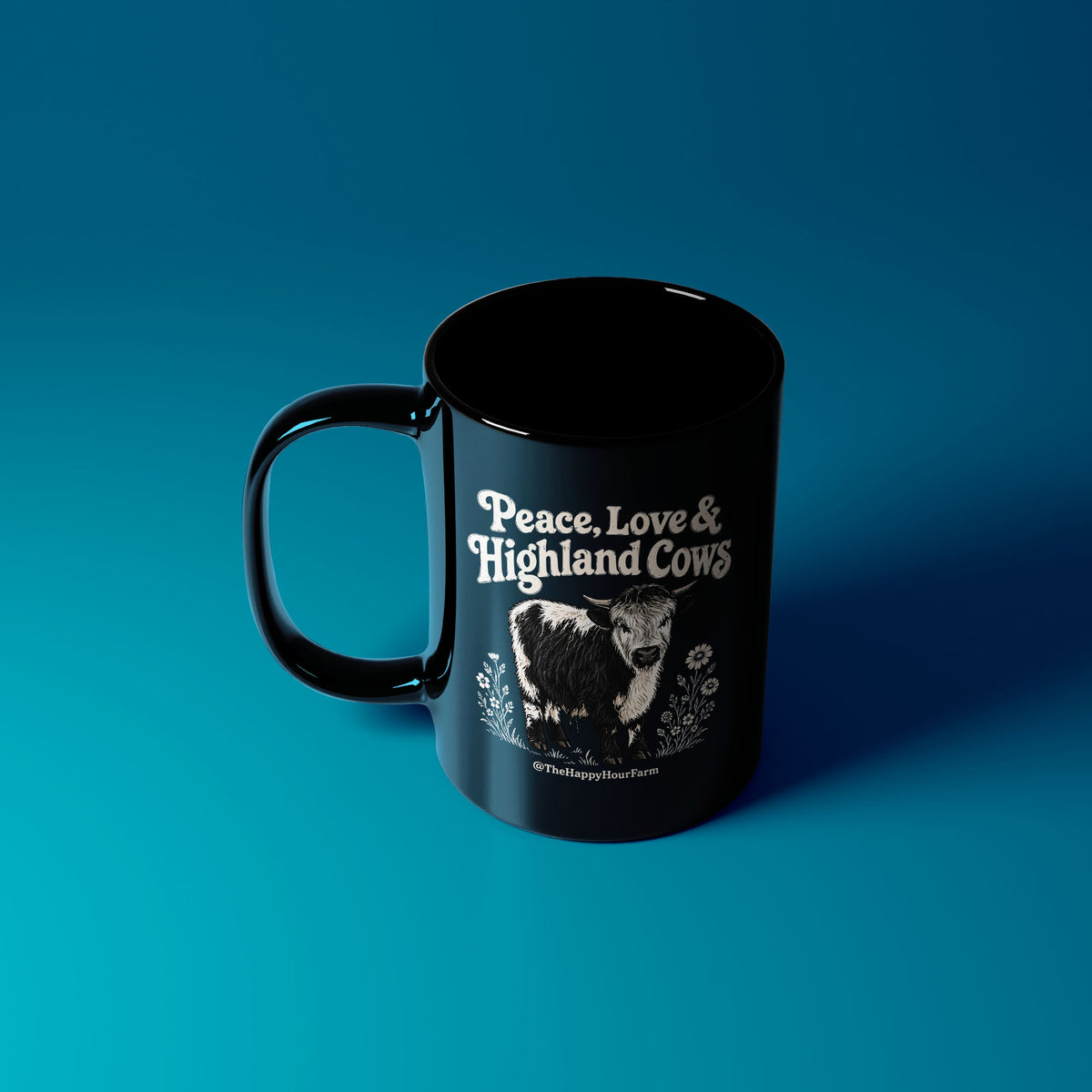 Peace Love Highland Cows Coffee Mug