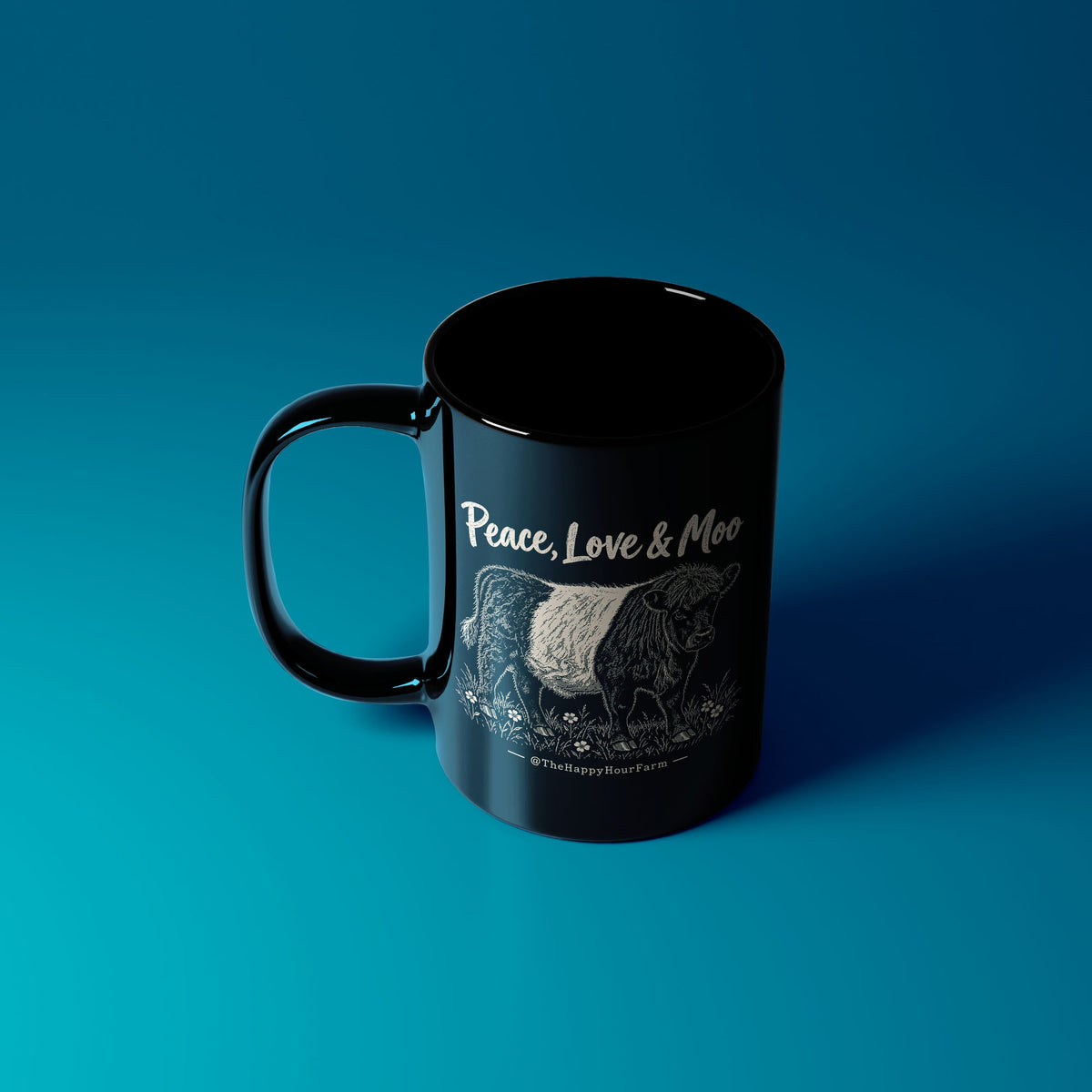 Peace, Love & Moo Coffee Mug