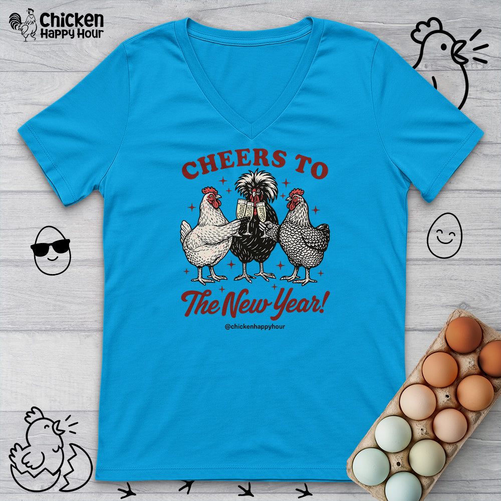 New Year Chicken 2026 V-Neck Tee