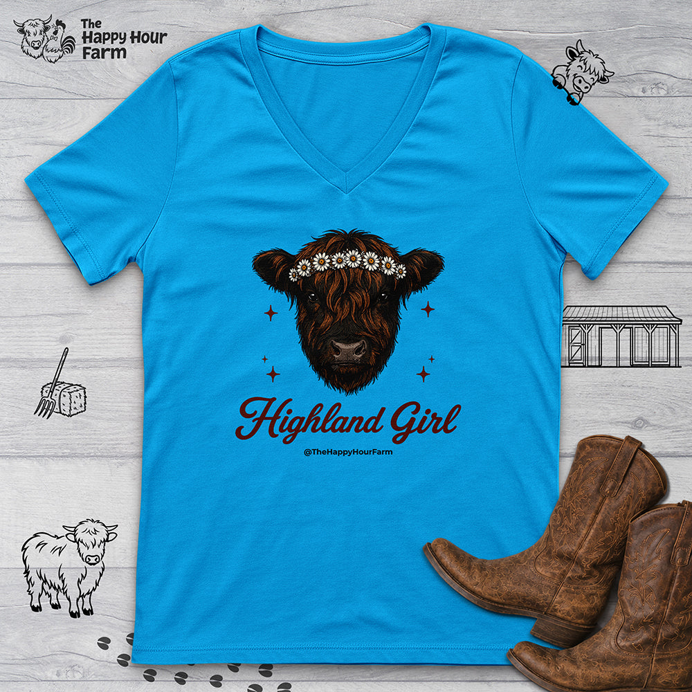 Highland Girl V-Neck Tee